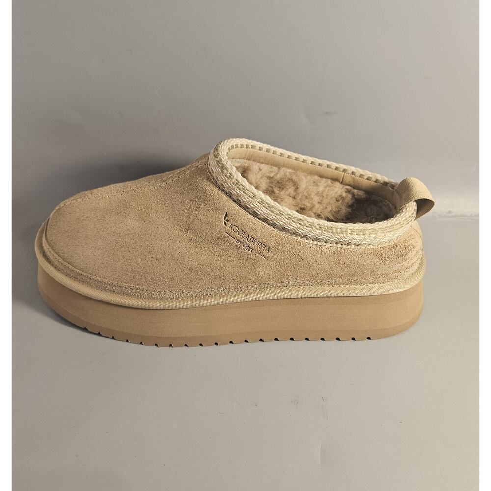 UGG Koolaburra Burree Platform Slippers Tan Suede 1159750 Women's 8, Comfort